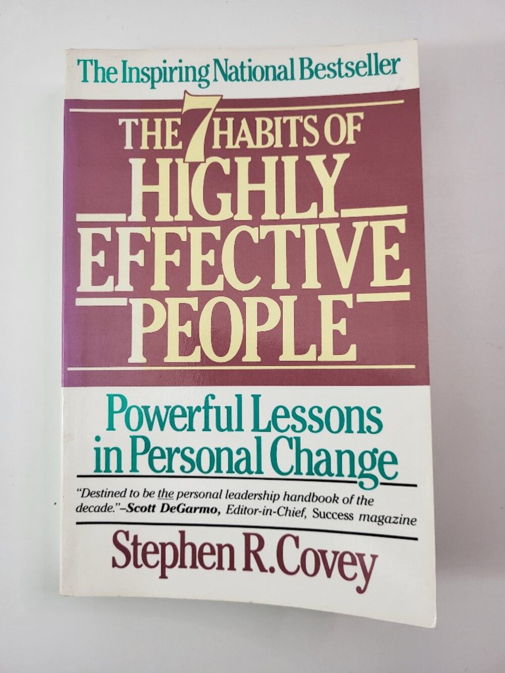 The 7 Habits of Highly Effective People Stephen R. Covey Paperback Book 1990
